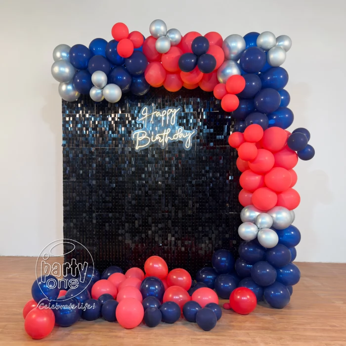 birthday Happy Birthday Black Sequin Theme Decoration